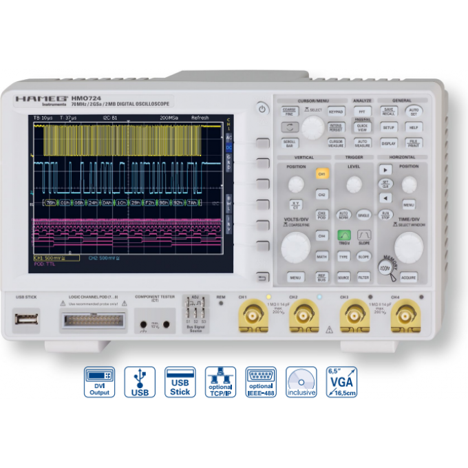 Осциллограф цифровой ROHDE & SCHWARZ 200 МГц 4 канала HMO724