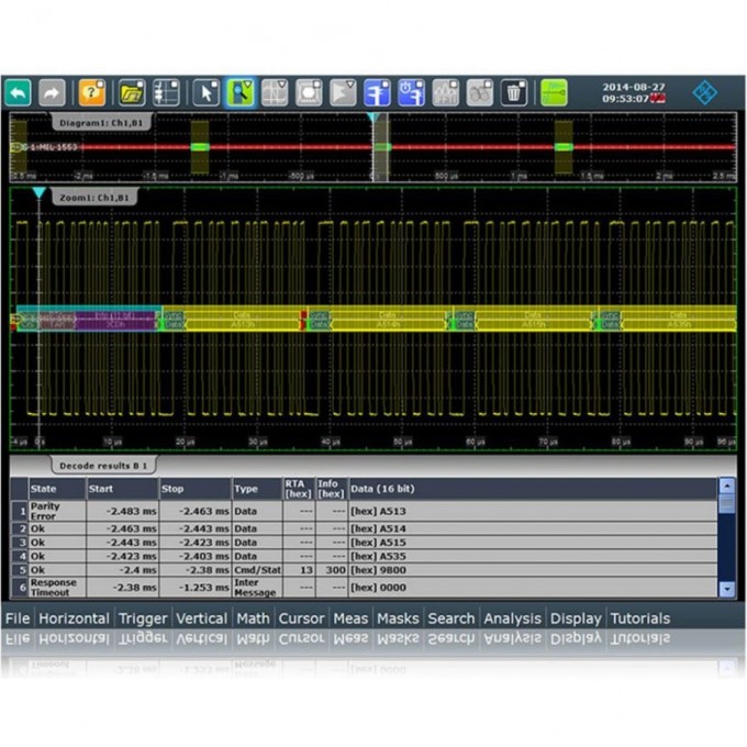 Опция запуска и декодирования USB для осциллографов ROHDE & SCHWARZ RTO RTO-K60