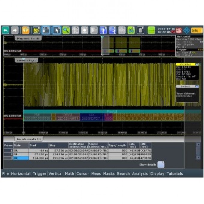 Программный модуль декодирования Ethernet ROHDE & SCHWARZ RTO RTO-K8
